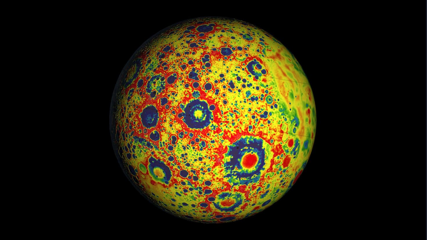 Imaging scan of the surface of the moon